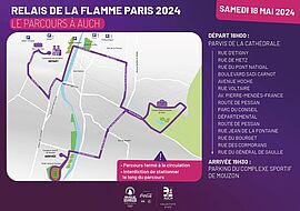 Parcours du relais de la flamme Paris 2024 à Auch - Enlarge picture (modal window)